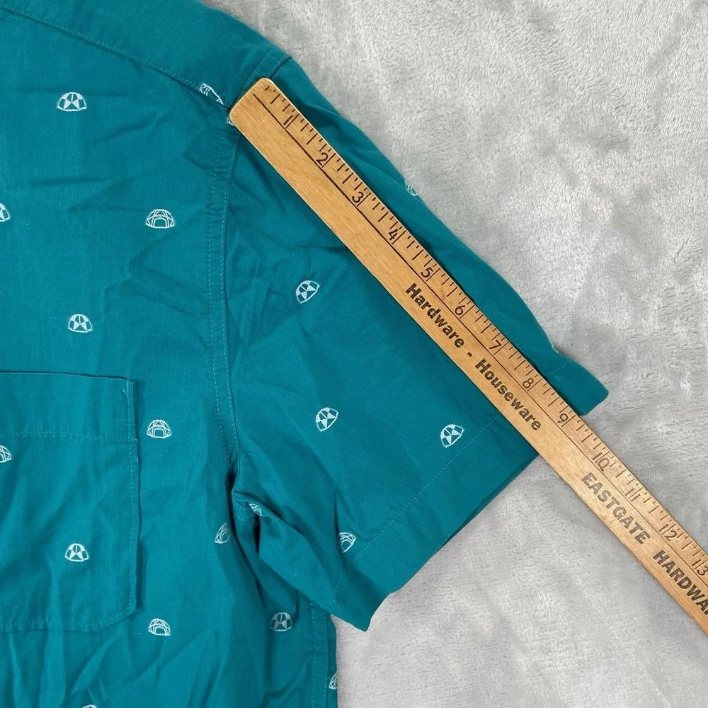 The North Face Shirt Mens Large Button Up Baytrail Jacquard Short Sleeve NWT